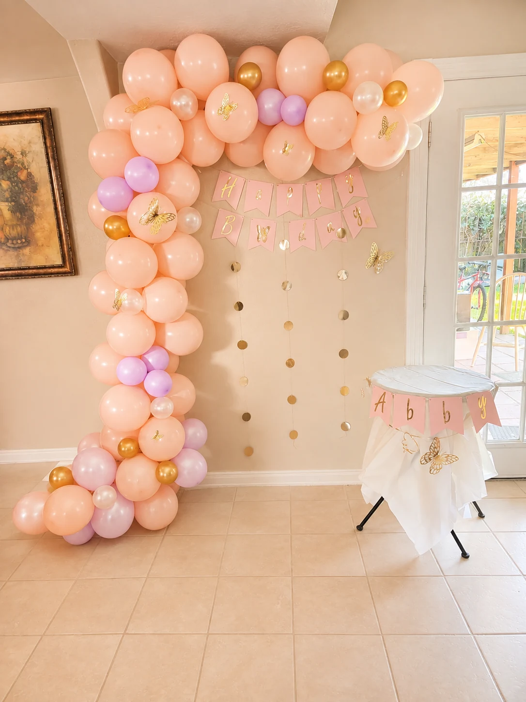 Pastel balloon celebration backdrop by Creasiones Nerys